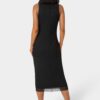 Powermesh Rhinestone Sleeveless Maxi Dress